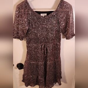 Speechless Kids Sparkling Sequin Dress in Dusty Pink